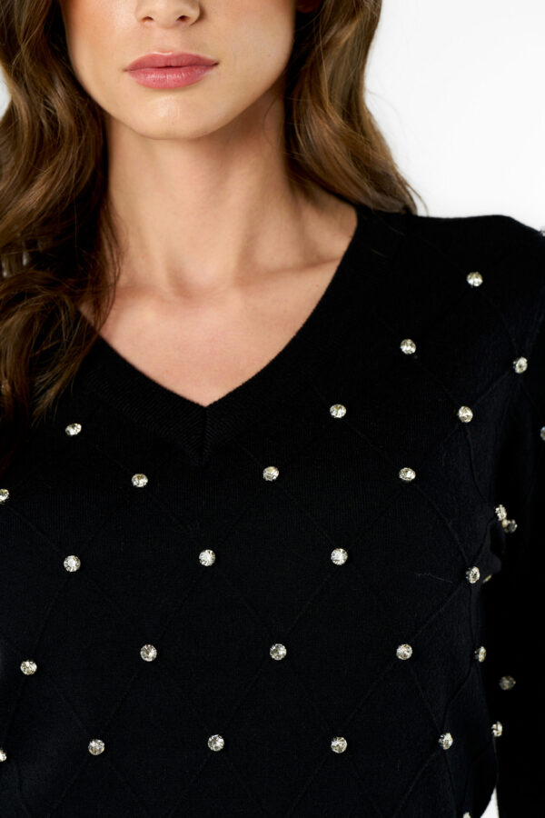 Maglia V rombi diamanti - immagine 4