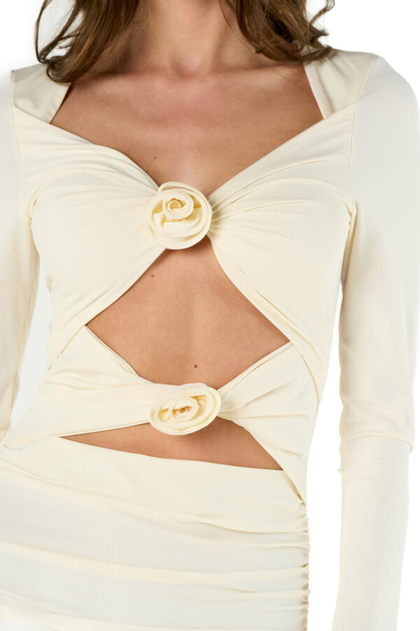 Abito cutout e rose - immagine 5