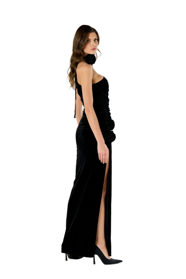 Abito gala' con rose velluto - immagine 3