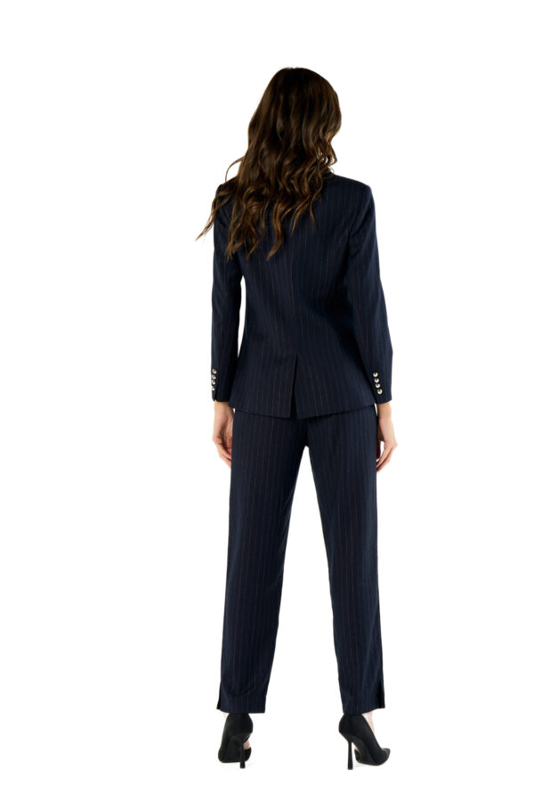 Pantalone gessato con riga argento - immagine 3