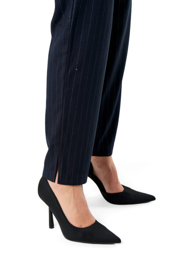 Pantalone gessato con riga argento - immagine 4