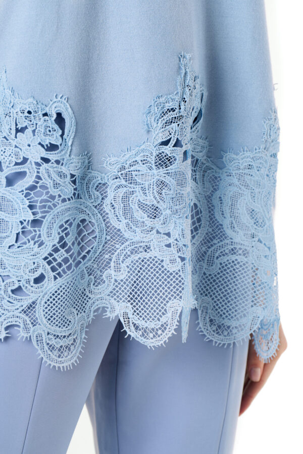 Maglia scollo barca fondo pizzo - immagine 4