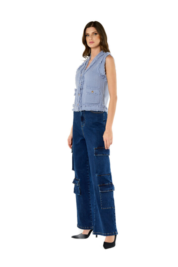 Gilet maglia bouclette - immagine 3