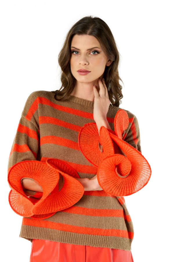 Maglia righe e rouches - immagine 4