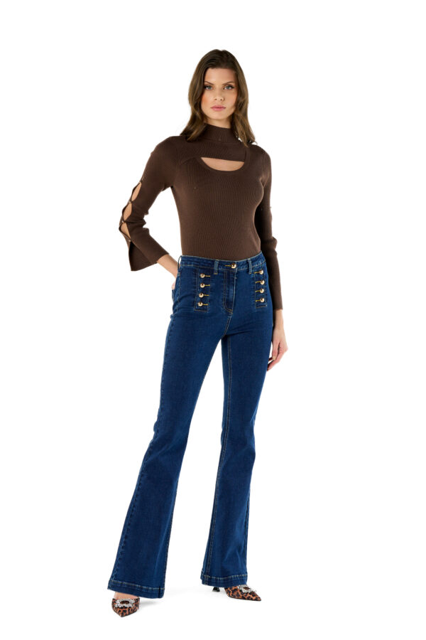 Maglia Cutout Bottoni