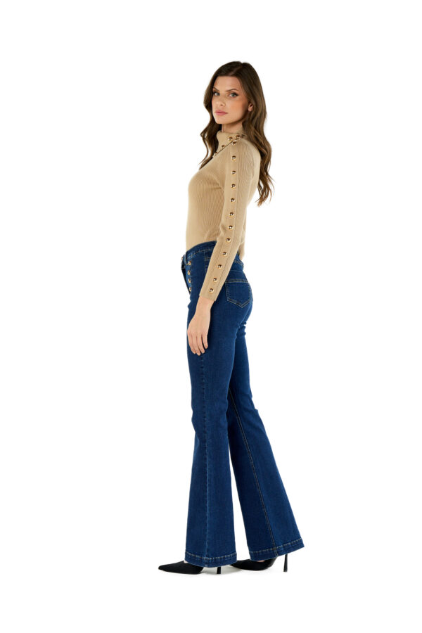 Open Button Turtleneck