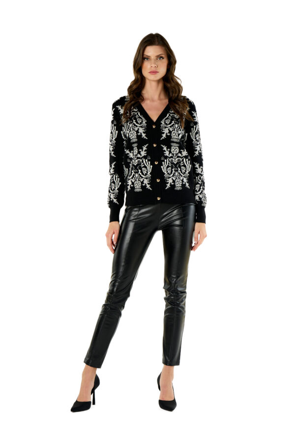 Cardigan fantasia jacquard