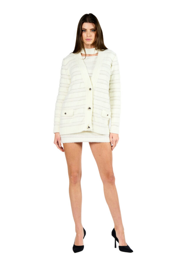 Bouclette Striped Cardigan - Image 3