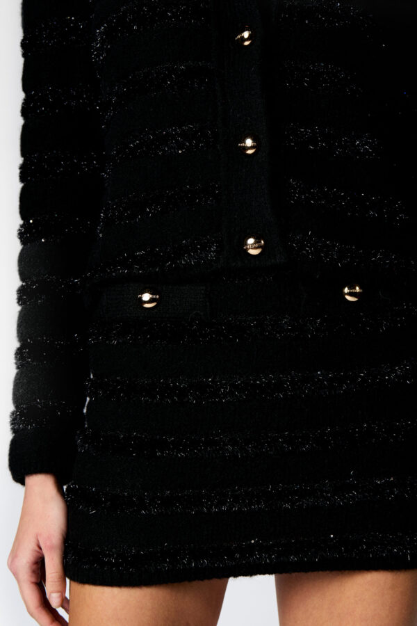 Bouclette Striped Knitted Skirt - Image 4