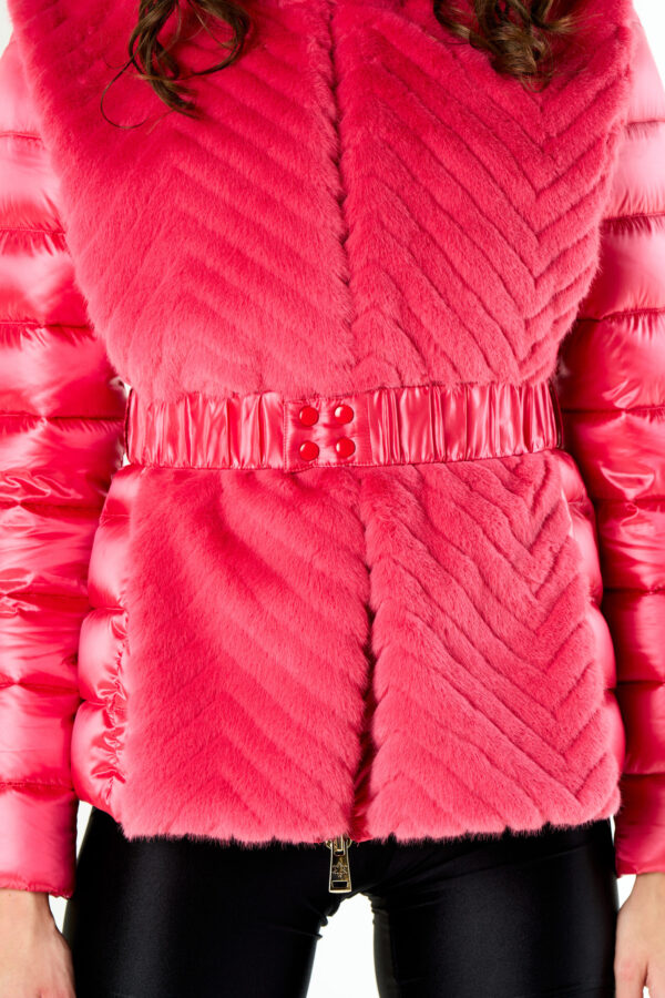 Down Jacket With Faux Fur Vest - Image 4