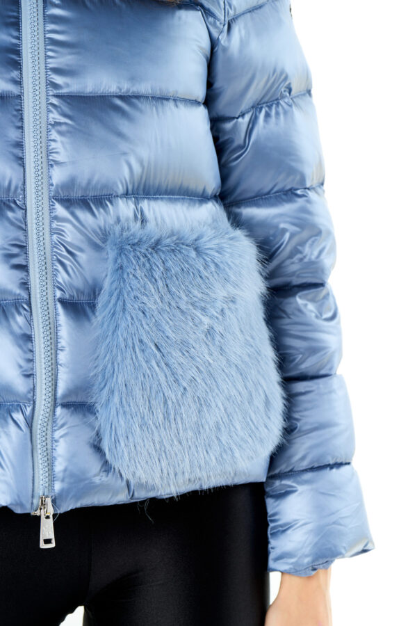 Down Jacket With Fur Pockets - Image 3