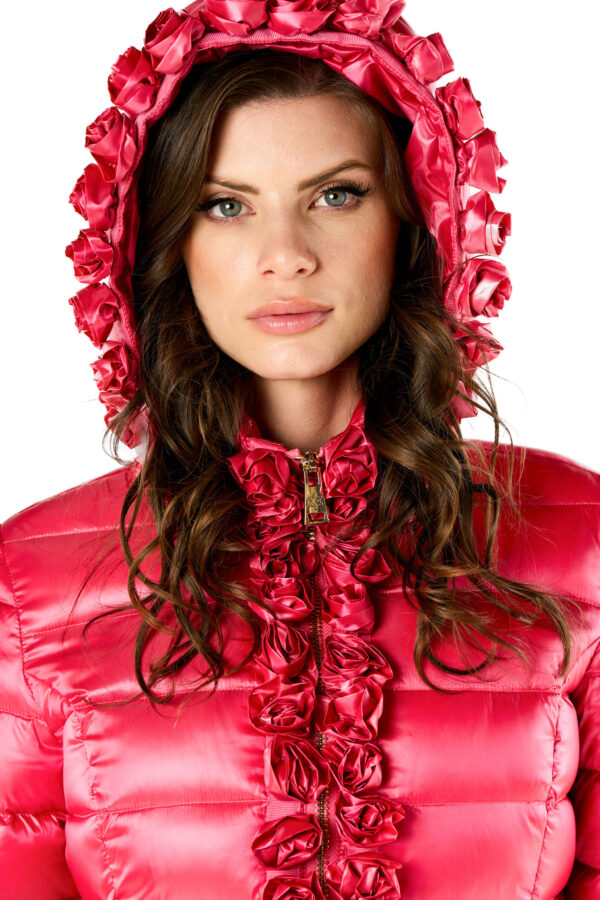 Piumino cappuccio rose - immagine 4