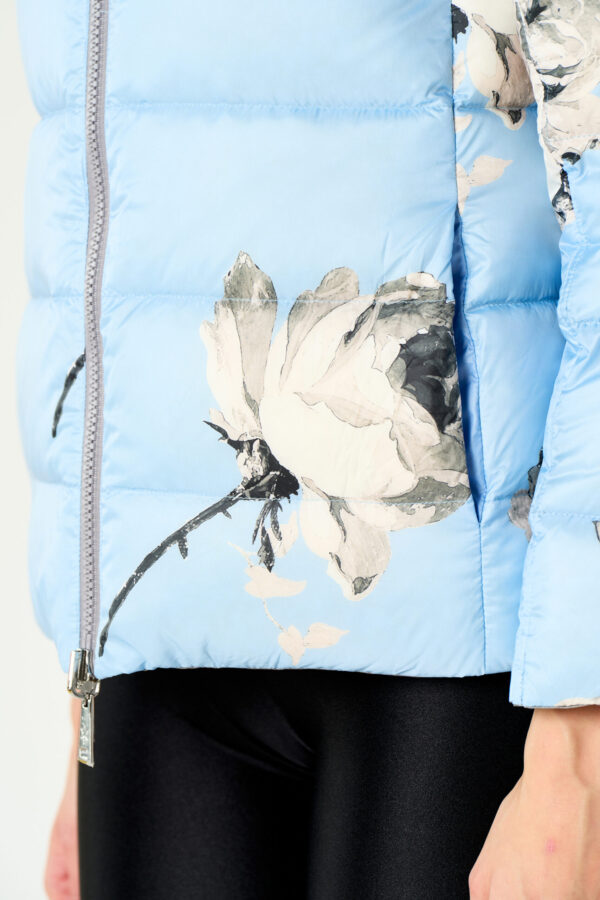 Reversible Printed Hooded Down Jacket - Image 4