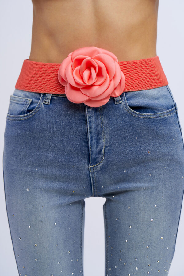 Cintura rosa tessuto
