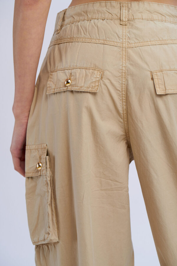 Solid Cargo Pants - Image 7
