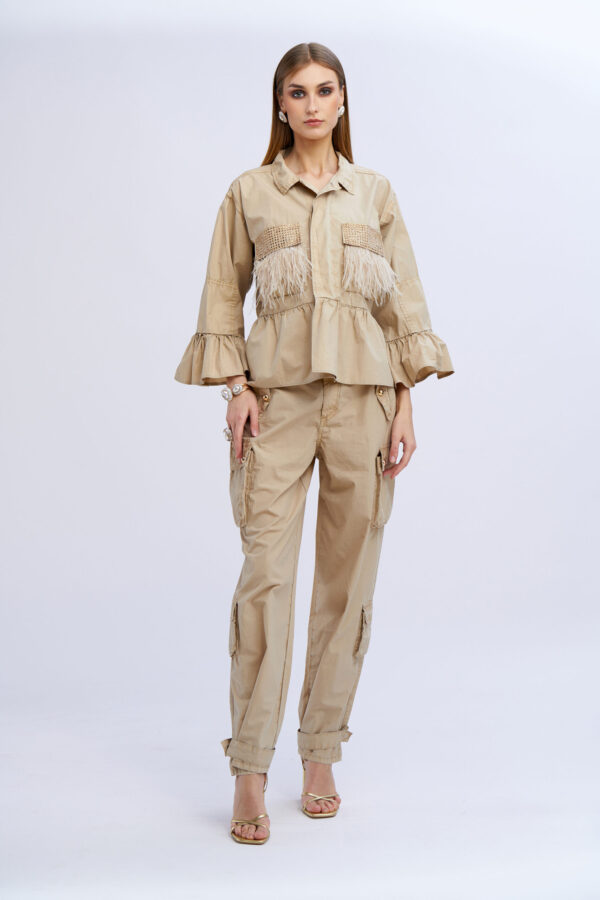 Cotton Jacket with Ruffles - Image 4