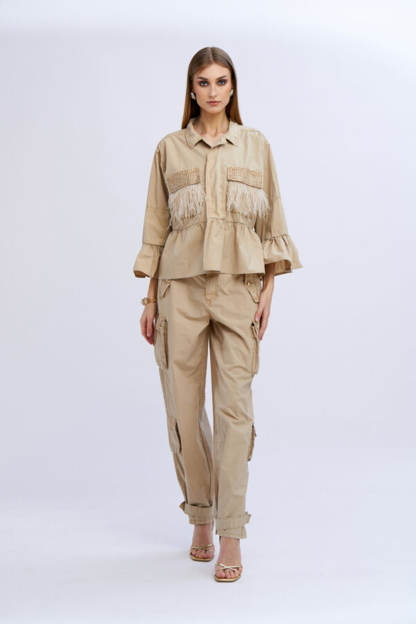 Cotton Jacket with Ruffles - Image 6