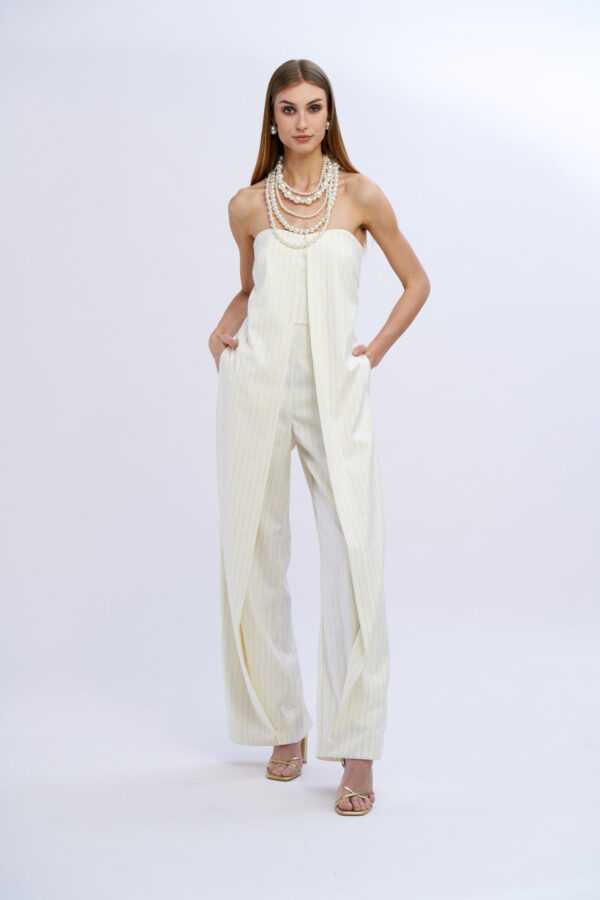 Pinstriped Jumpsuit - Image 7
