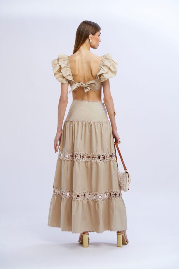 Top cotone inserti pizzo - immagine 2