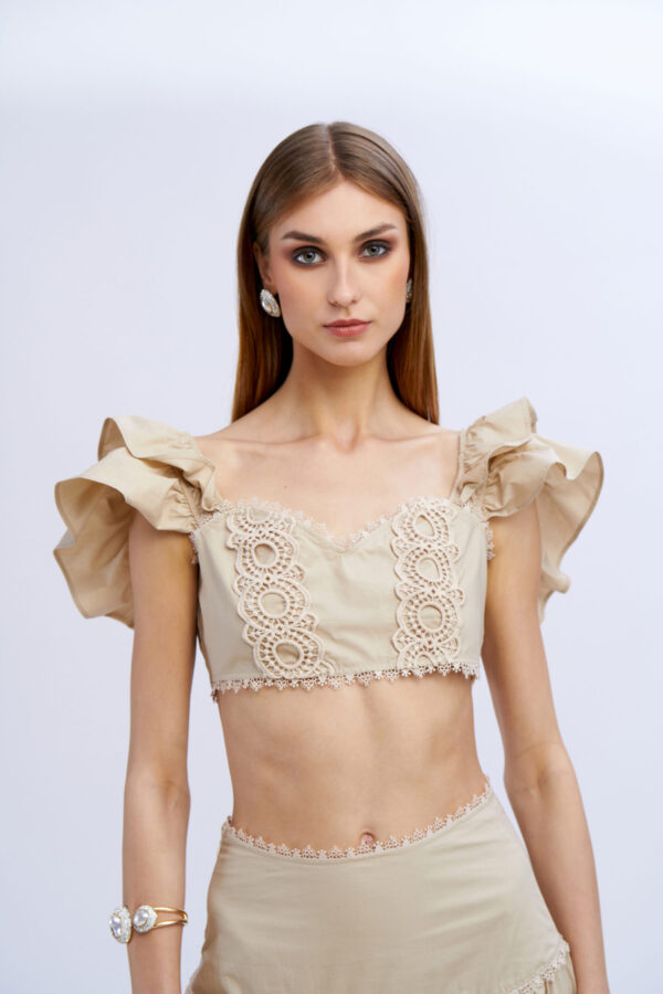 Top cotone inserti pizzo - immagine 4