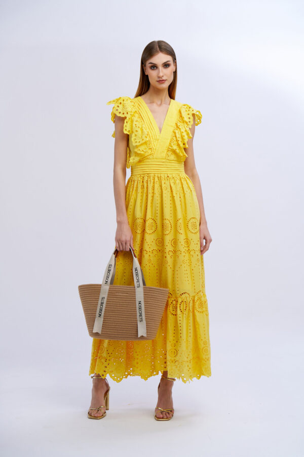Cotton Sanggallo Dress with Ruffles - Image 6