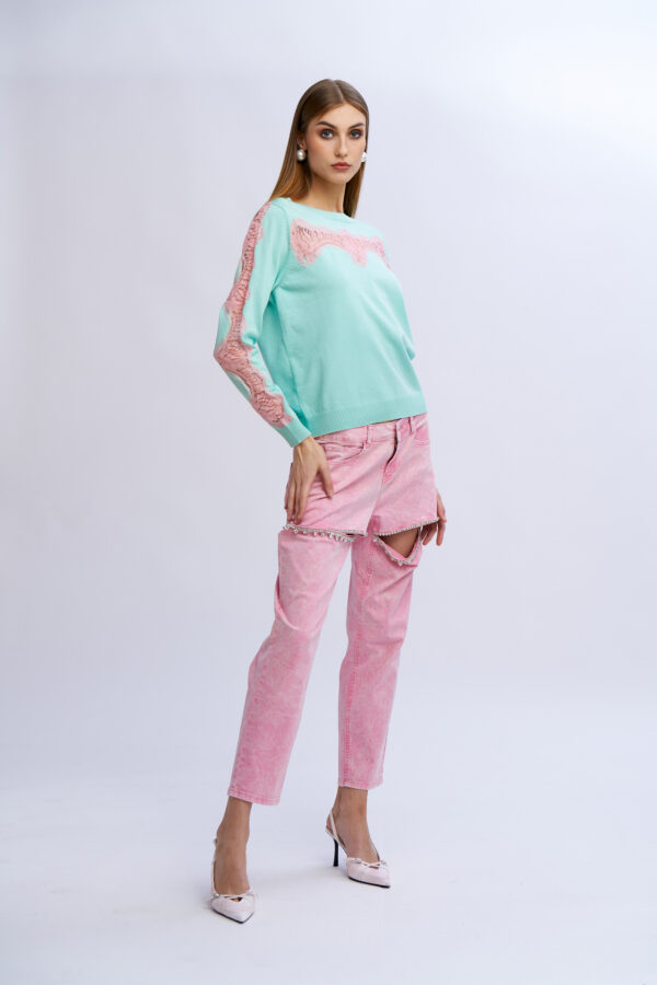 Top with Lace Inserts