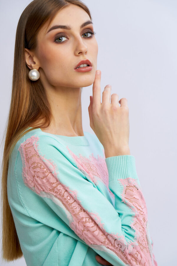 Maglia inserti pizzo - immagine 2