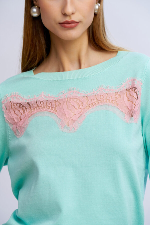 Maglia inserti pizzo - immagine 3
