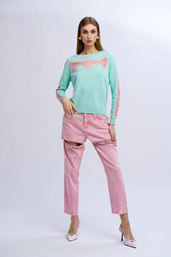 Maglia inserti pizzo - immagine 4