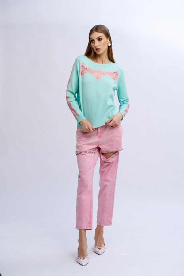 Maglia inserti pizzo - immagine 5