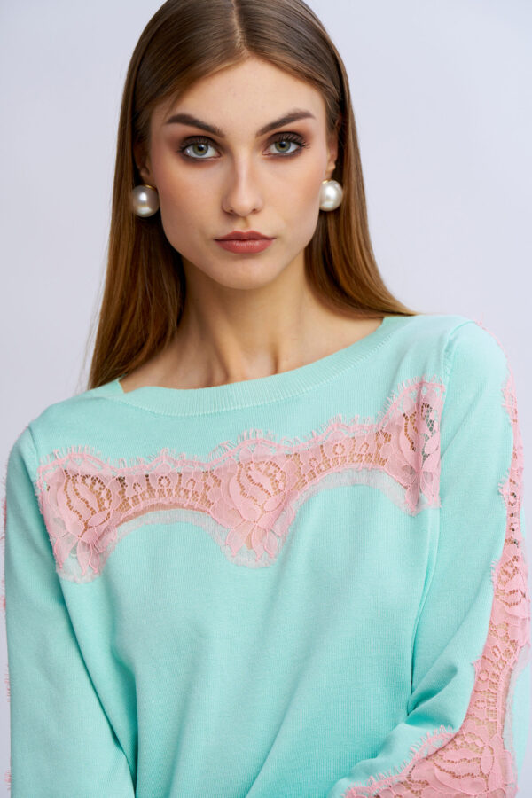 Maglia inserti pizzo - immagine 6