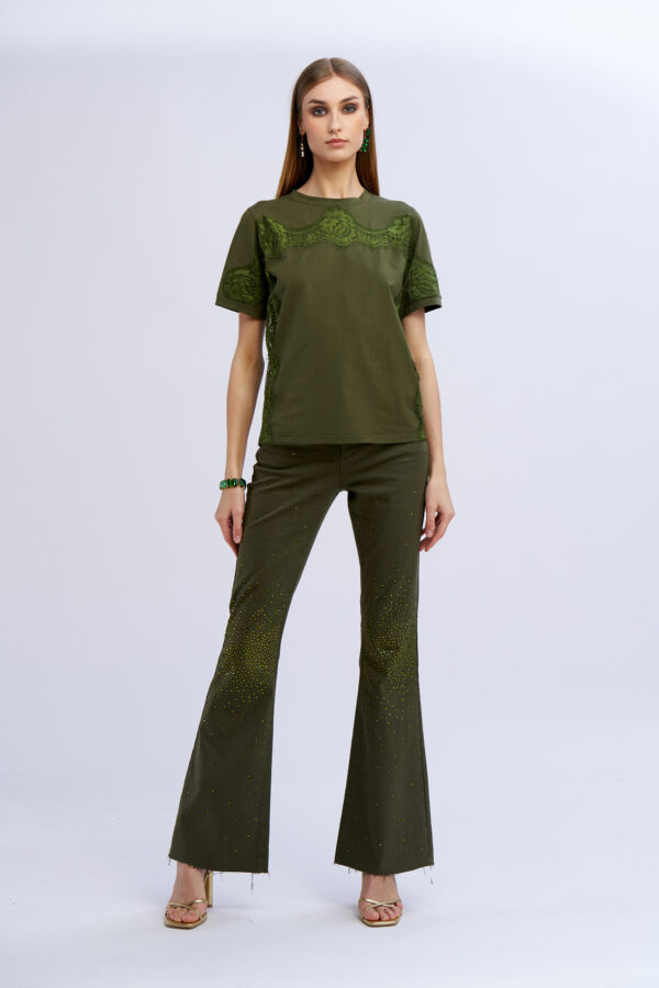T-shirt pizzo laterale