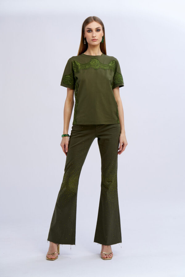 T-shirt pizzo laterale