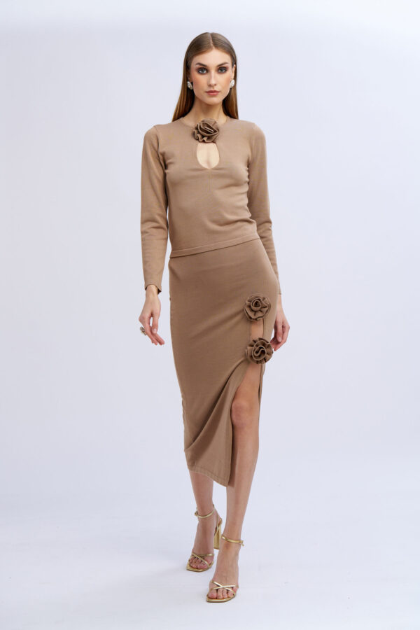 Top with Neckline and Rose - Image 4