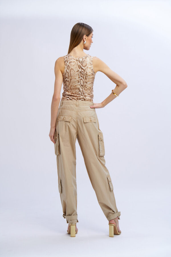 Printed Tank Top with Necklace - Image 2