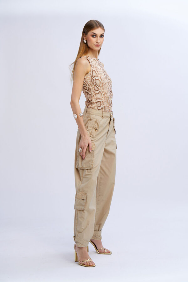 Printed Tank Top with Necklace - Image 6