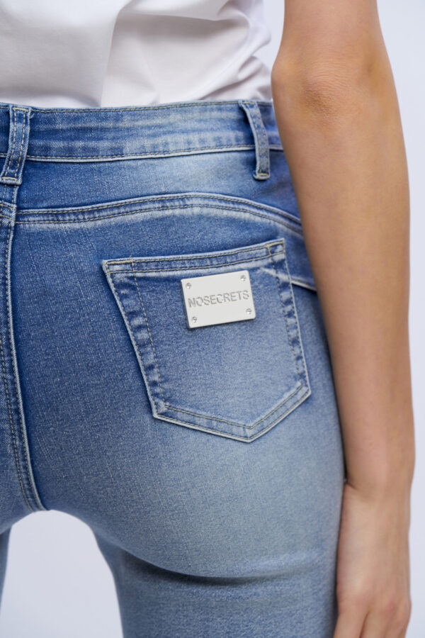 Jeans zampa cascata diamanti - immagine 3