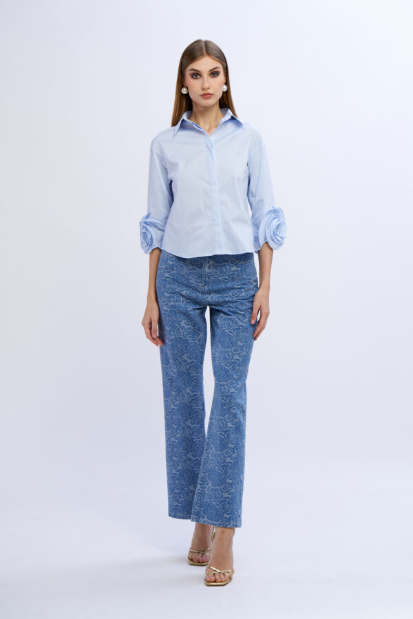 Rose Jacquard Jeans