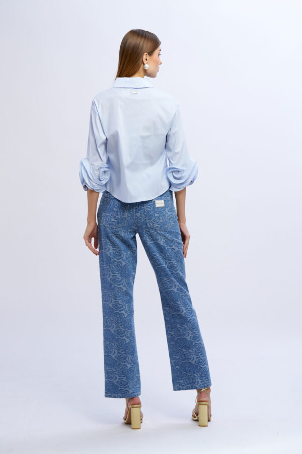 Jeans rosa jacquard - immagine 2