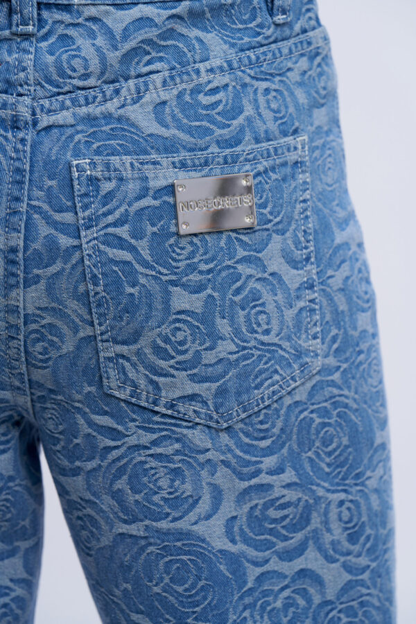 Jeans rosa jacquard - immagine 3