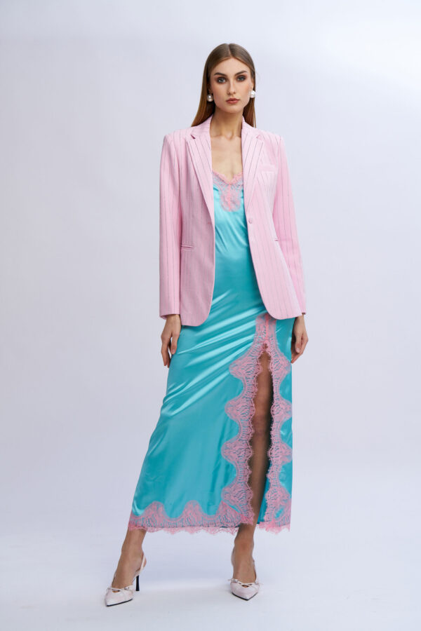 Blazer gessato diamanti - immagine 4
