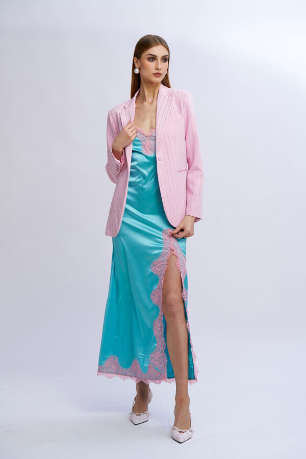 Blazer gessato diamanti - immagine 5