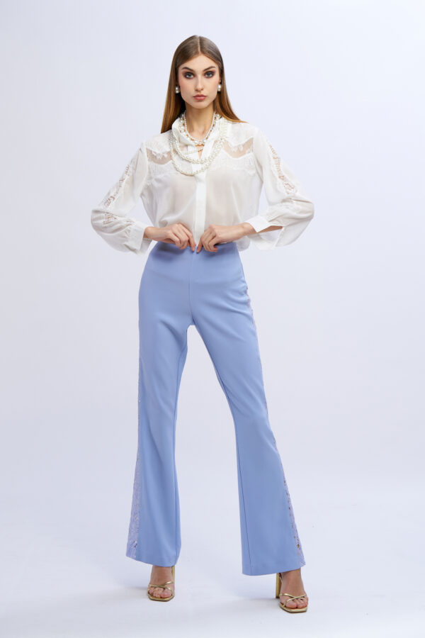 Trousers with Lace Inserts