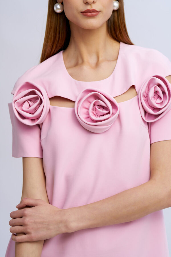 Cut Dress with Roses - Image 3