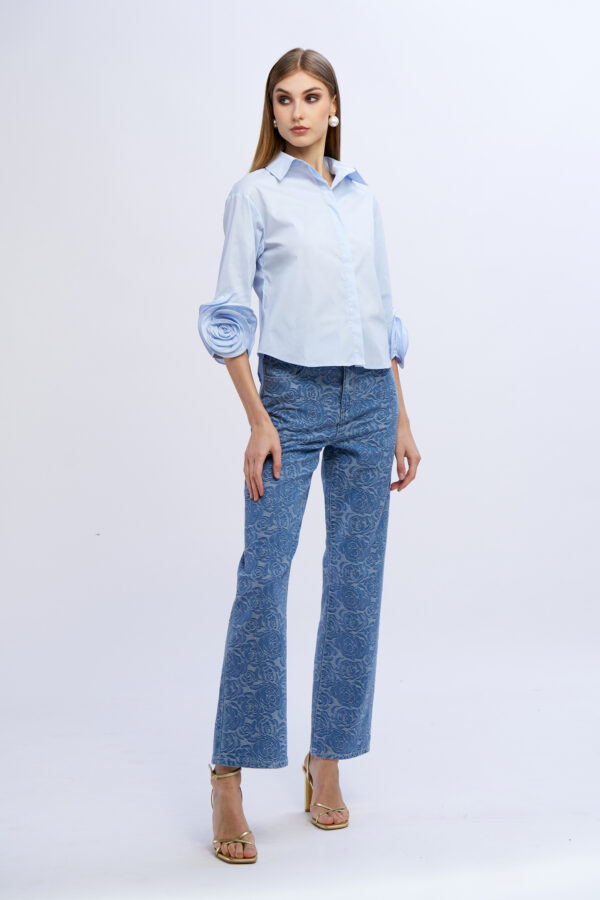 Camicia maniche rose