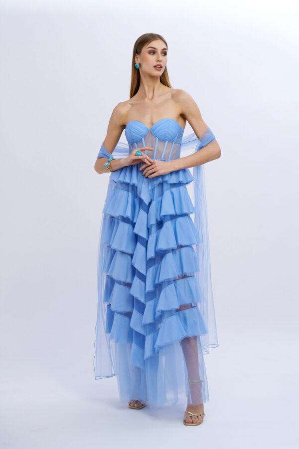 Abito princess con stola - immagine 6