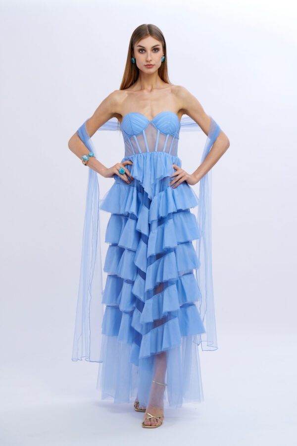 Abito princess con stola - immagine 7