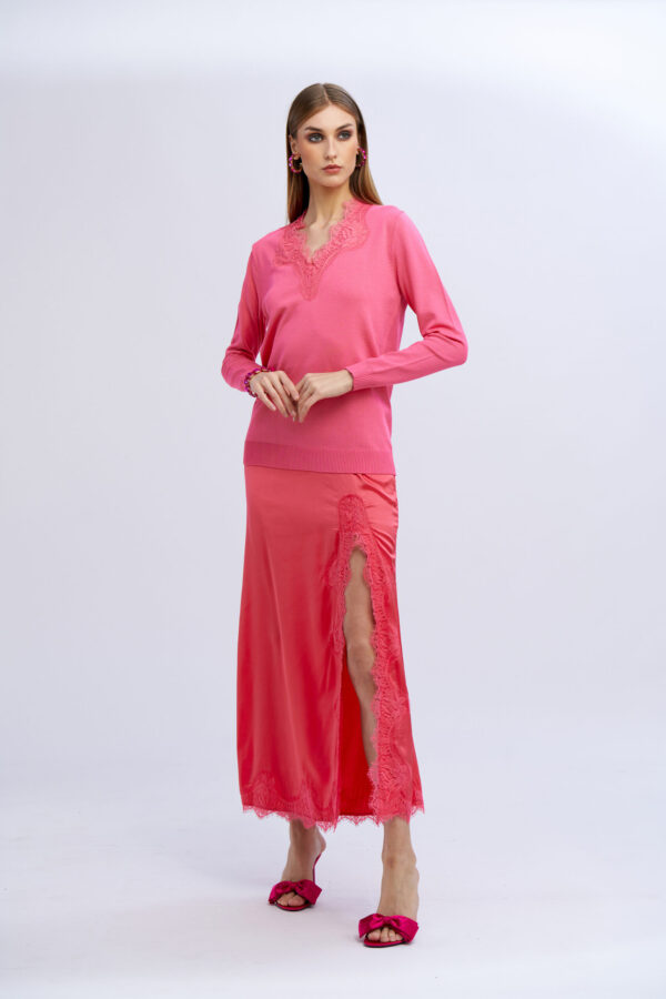 Lace Neckline Top - Image 2