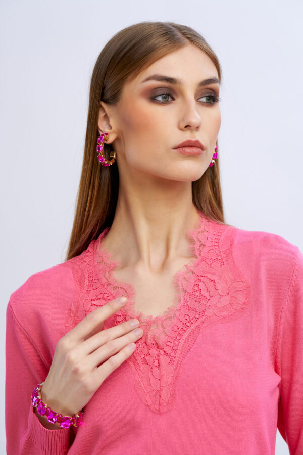 Lace Neckline Top - Image 3