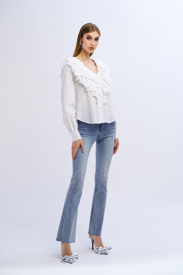 Camicia cotone sangallo